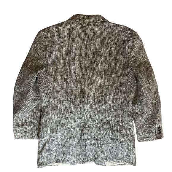 Vintage Roos Bros Harris Tweed Gray Herringbone Sport Coat Blazer Mens 42L Scott - Picture 5 of 5